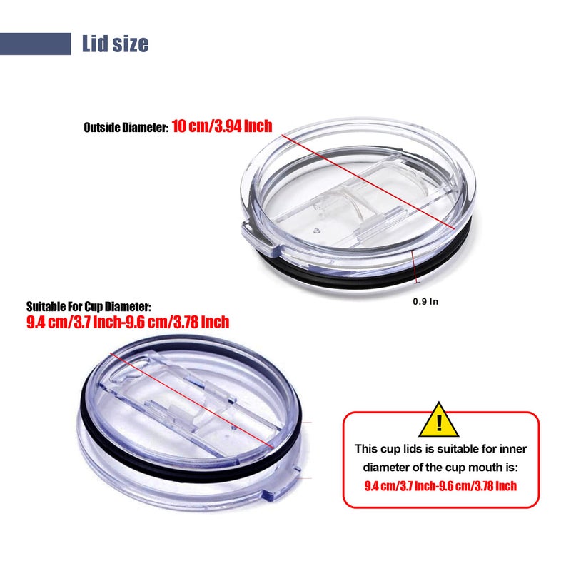 CCGGAD 30 oz Tumbler Lids Compatible/Replacement for 2 Pack Spill Proof and Splash Resistant Lid for Yeti Tumbler Cups 30 oz - Image 2